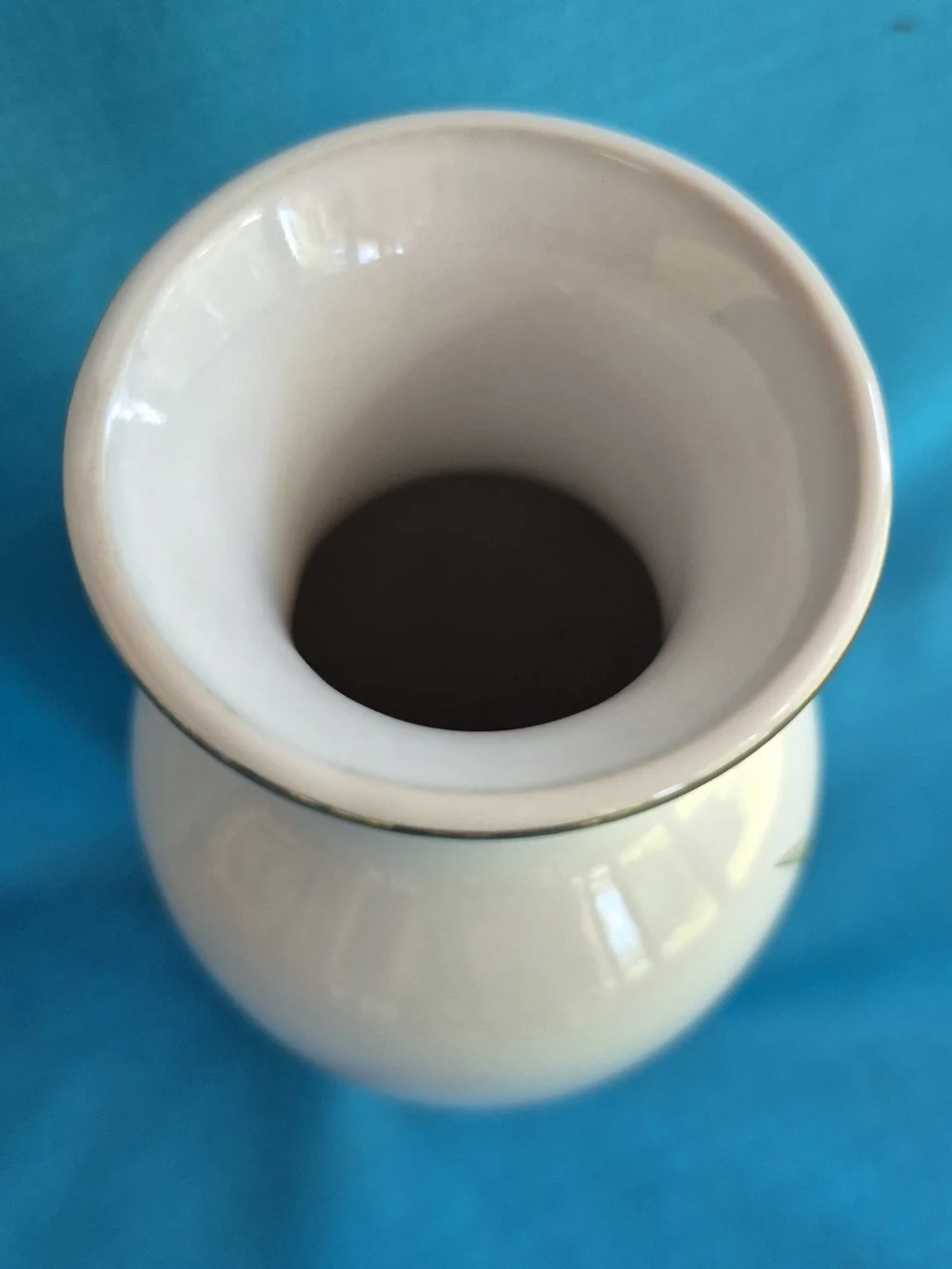 Copper Bronze Iris Flowers Porcelain Vase Vintage Fine China Japan Gold Trim